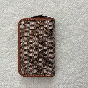 Coach Tan and Cream Signature Wallet